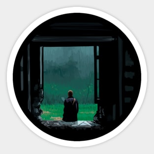 Andrei Tarkovsky's Stalker Illustration Sticker